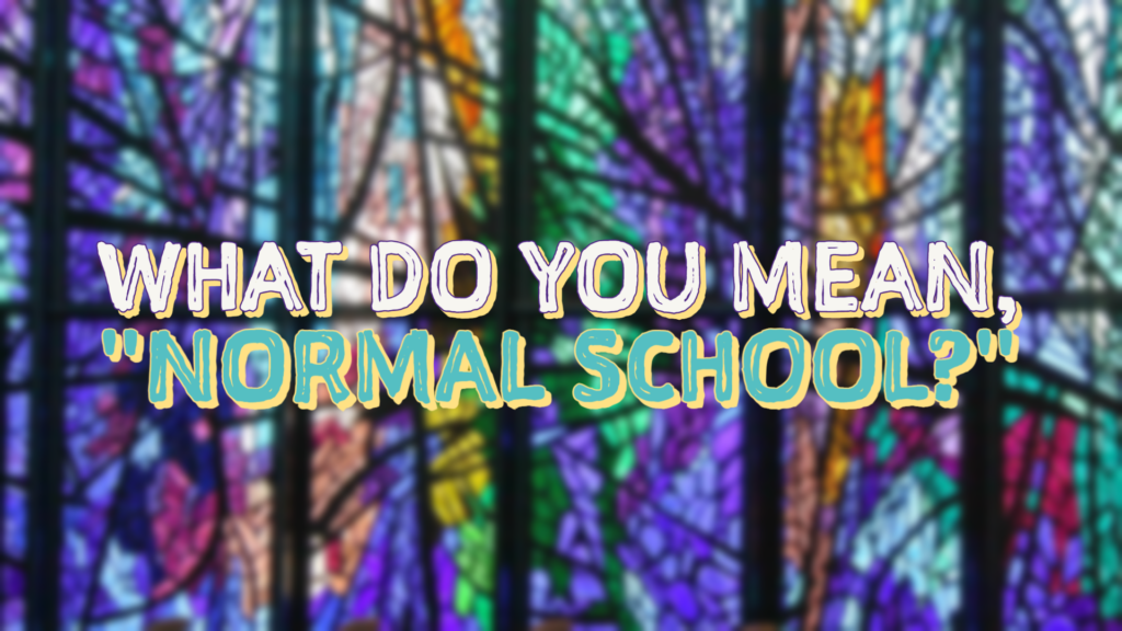What do you mean, "normal" school?